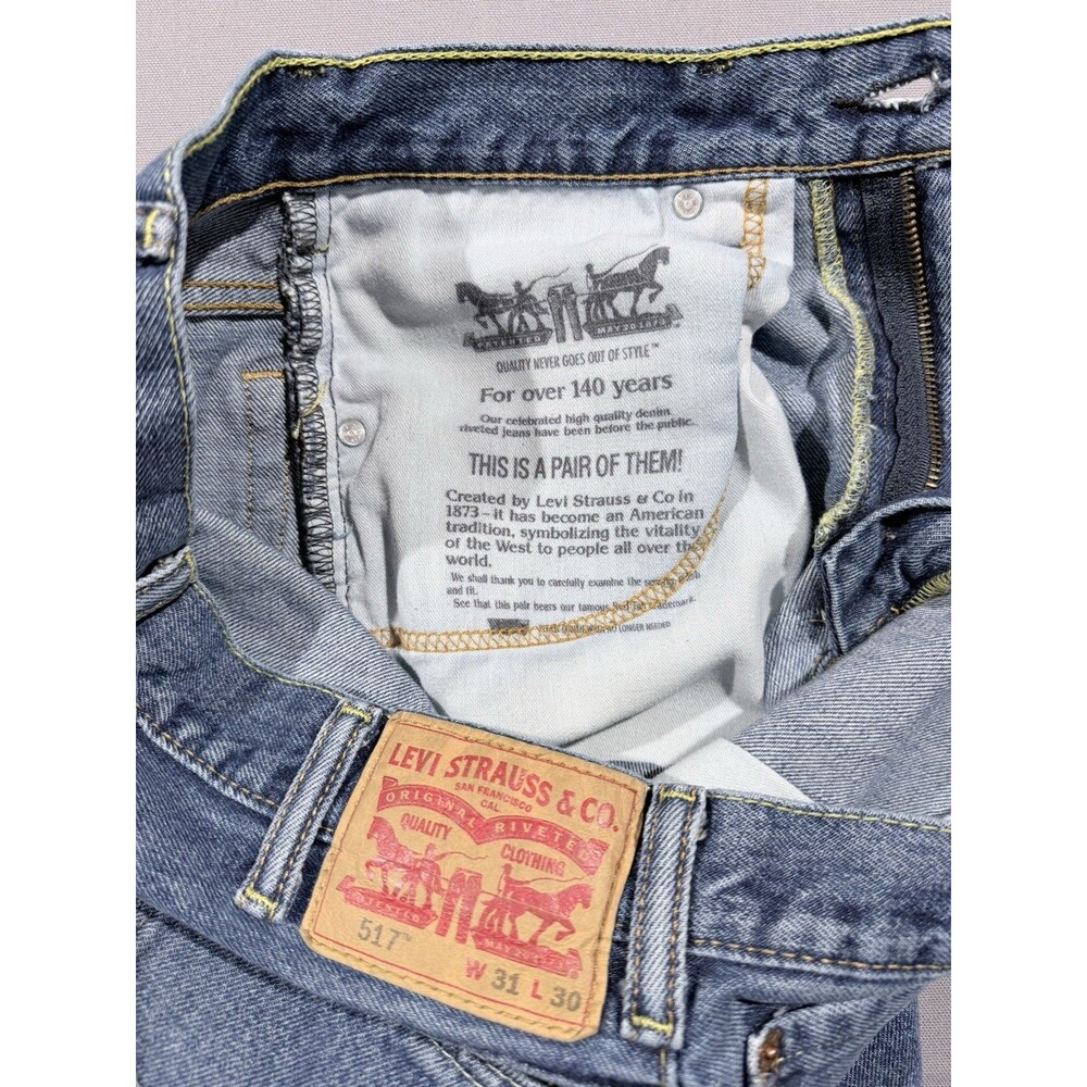 Levis 517 Mens Jeans 31x30 Bootcut Excellent Condition - Picture 5 of 12